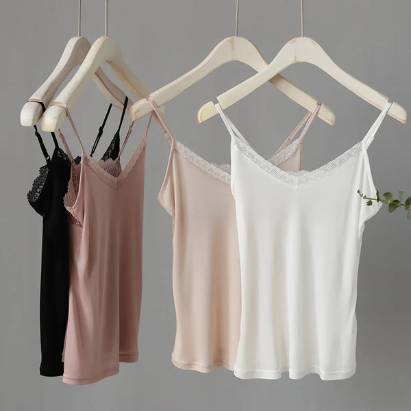 Silket tanktop for damer