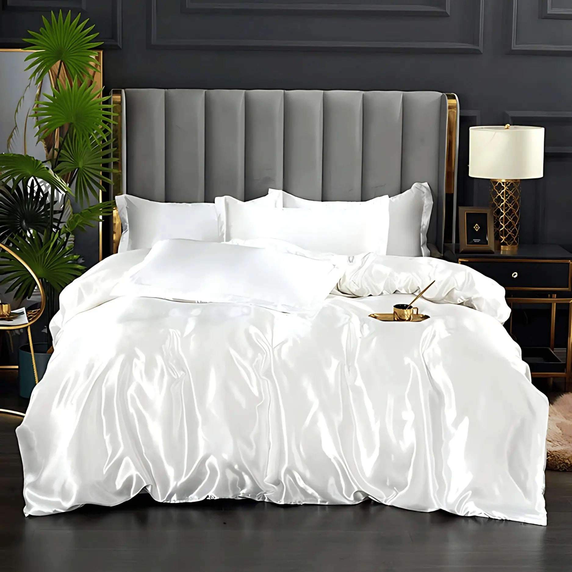 Plongez dans un Rêve de Luxe avec une Parure de Lit en Satin de Soie StudioSoie
