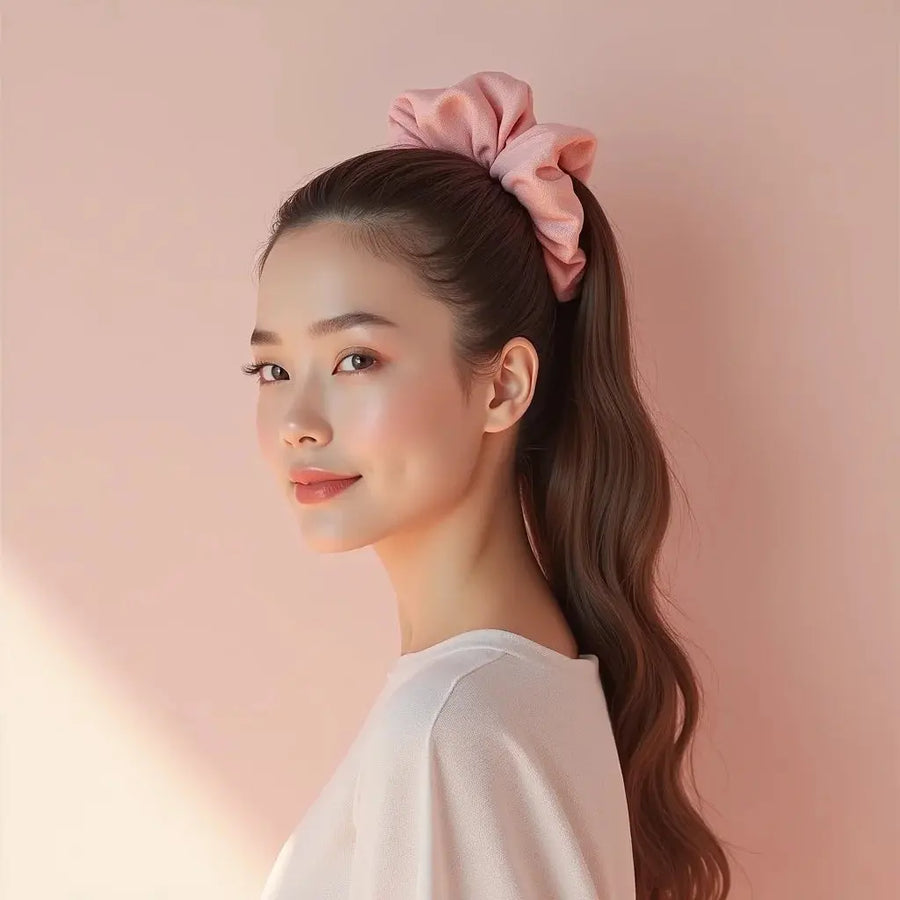 Zijden scrunchie voor duurzame haarverzorging en stijl - StudioSoie