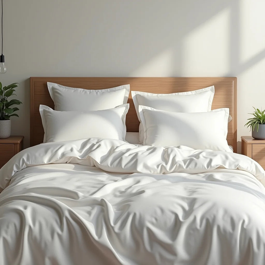 Egyptian Cotton Bedding Set - Parure coton égyptien luxe et douceur durable pour lit