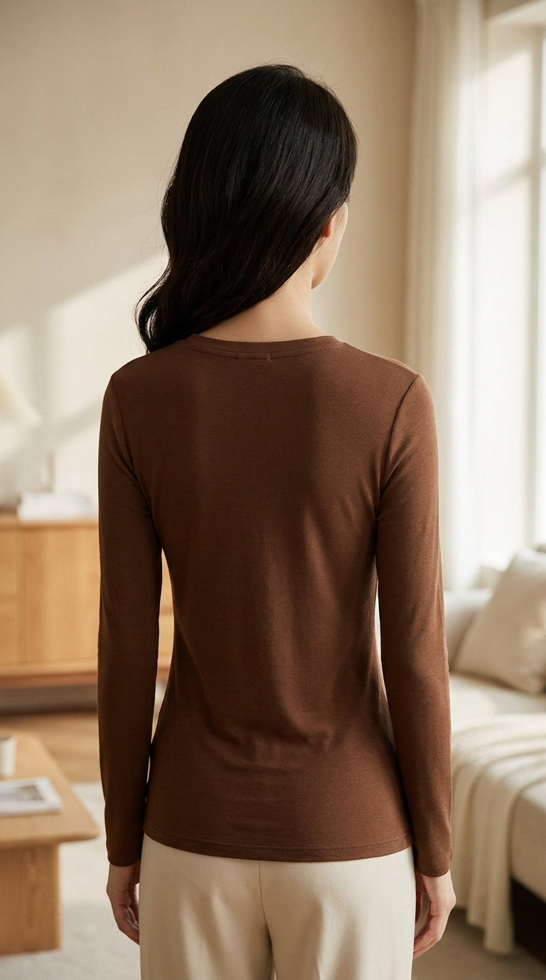 Sous-pull en soie vu de dos - StudioSoie