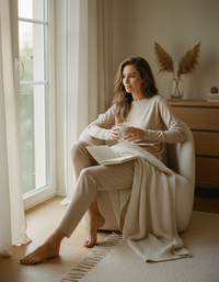 Conjunto de pijama de seda tejida - 100% seda natural