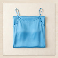 Robe Mi-Longue en Soie 93 % — Bretelles Fines 11 Coloris Femme - coloris bleu-ciel | StudioSoie