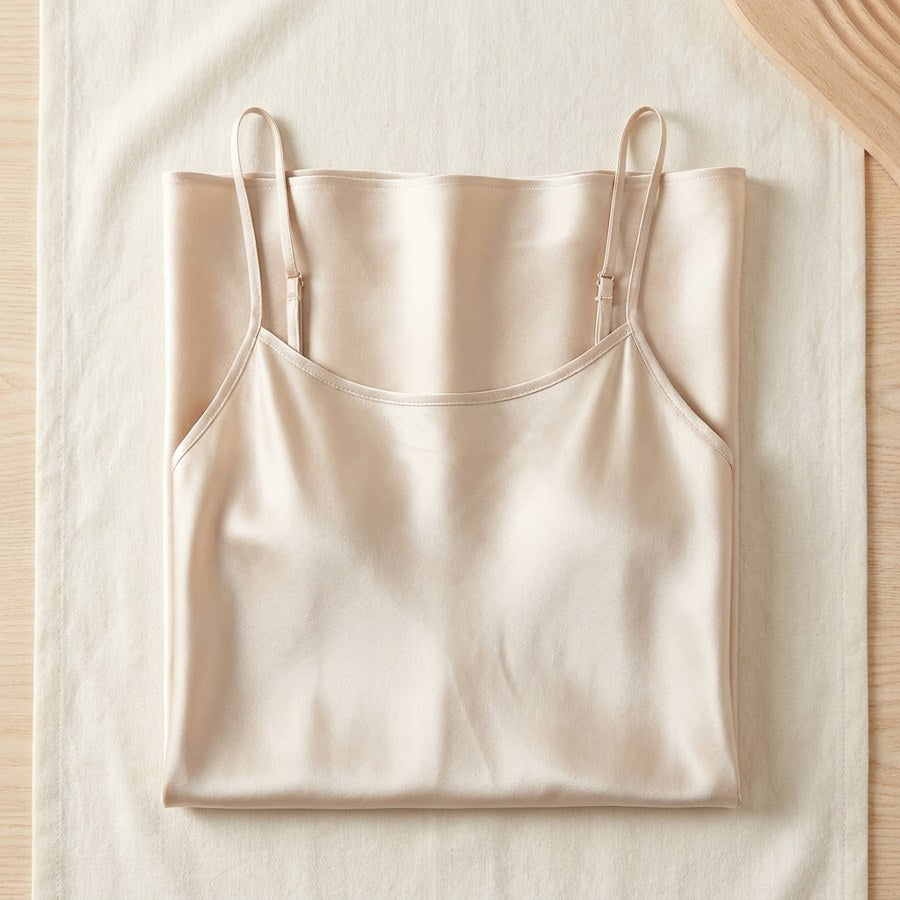 Nuisette mini en soie de mûrier 19 momme - coloris Champagne | StudioSoie