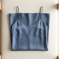 Nuisette mini en soie de mûrier 19 momme - coloris Bleu Ardoise | StudioSoie