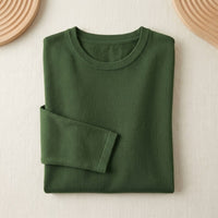 Verde-musgo · Gola redonda