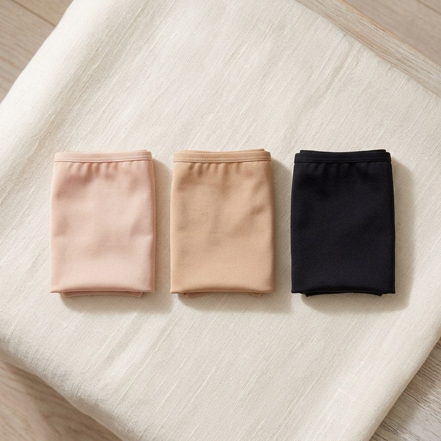 Lot de 3 culottes en soie de mûrier taille basse femme - coloris Trio · Camée, Beige, Noir | StudioSoie