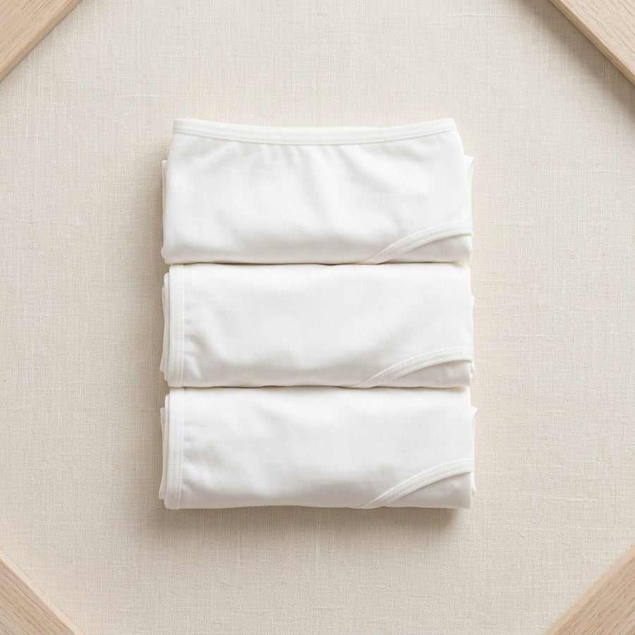Lot de 3 culottes en soie de mûrier taille basse femme - coloris Lot uni · Blanc ×3 | StudioSoie