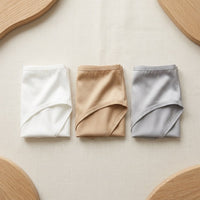 Lot de 3 culottes en soie de mûrier taille basse femme - coloris Trio · Blanc, Beige, Argent | StudioSoie