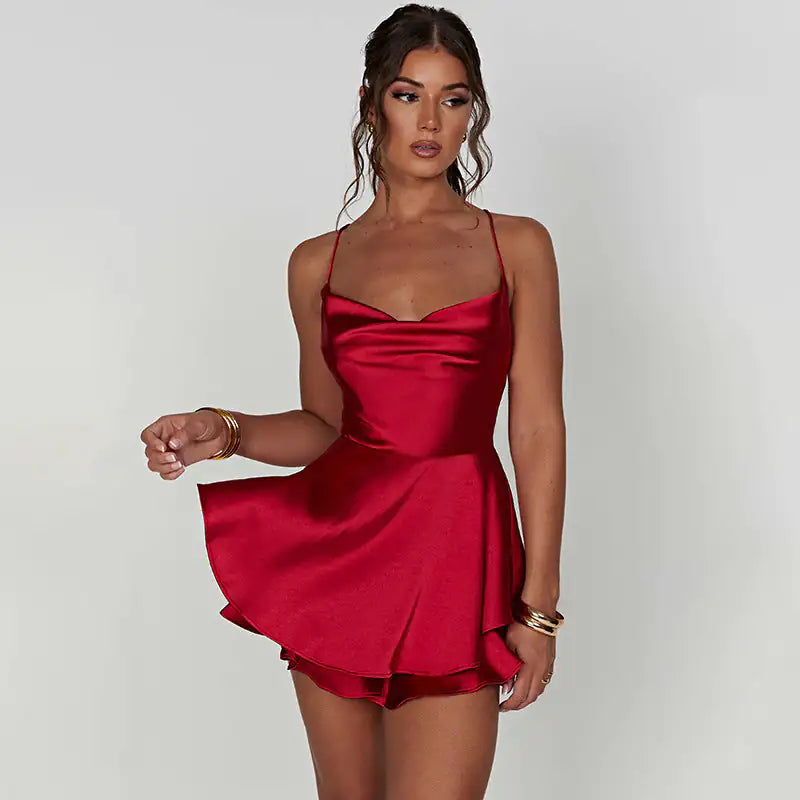 Robe en Satin-Collection Noël - StudioSoie
