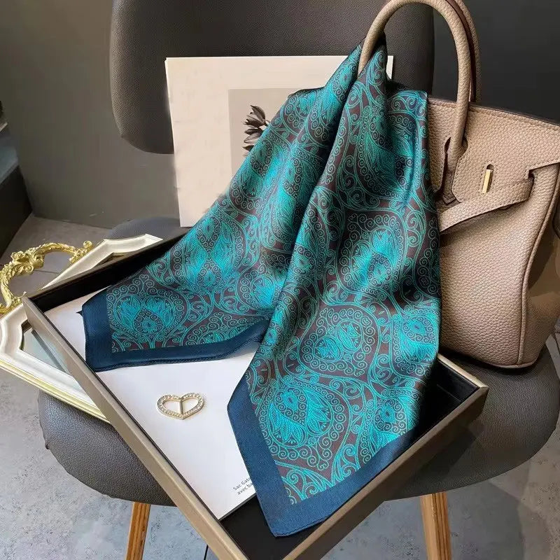 Foulard Carré en Soie Naturelle 65 cm - Accessoire Luxe 100% Soie de Mûrier