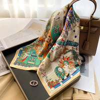 Foulard Carré en Soie Naturelle 65 cm - Accessoire Luxe 100% Soie de Mûrier