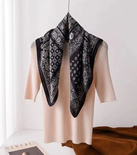 Foulard Carré en Soie Naturelle 65 cm - Accessoire Luxe 100% Soie de Mûrier