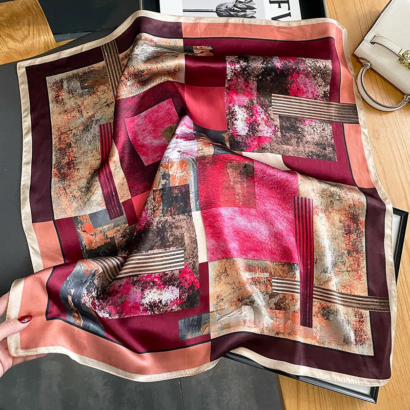 Foulard Carré en Soie Naturelle 65 cm - Accessoire Luxe 100% Soie de Mûrier - StudioSoie