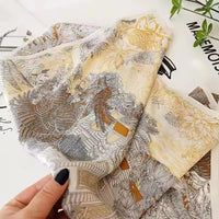 Foulard Carré en Soie Naturelle 65 cm - Accessoire Luxe 100% Soie de Mûrier