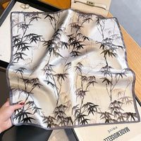 Nature Silk Neck Scarves Lady Foulard Lovely Strawberry Print 100% Real Silk Square Scarf for Women Bag Ribbon Hairband Kerchief - StudioSoie - 