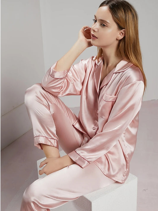 Pijama de seda 100% 19MM para mulher
