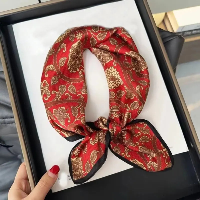 Foulard Carré en Soie Naturelle 65 cm - Accessoire Luxe 100% Soie de Mûrier