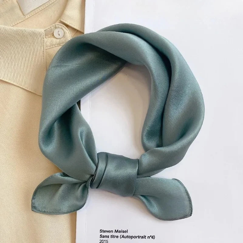 Nature Silk Neck Scarves Lady Foulard Lovely Strawberry Print 100% Real Silk Square Scarf for Women Bag Ribbon Hairband Kerchief - StudioSoie - 