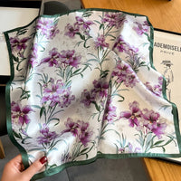 Nature Silk Neck Scarves Lady Foulard Lovely Strawberry Print 100% Real Silk Square Scarf for Women Bag Ribbon Hairband Kerchief - StudioSoie - 