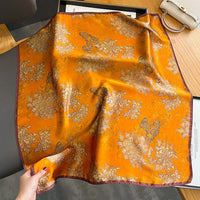 Foulard Carré en Soie Naturelle 65 cm - Accessoire Luxe 100% Soie de Mûrier