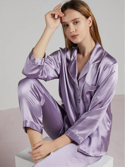 Pijama de seda 100% 19MM para mujer