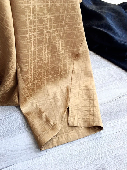 Jacquard selyemnadrág kis nyílással, Mulberry Silk Cool Silk alkalmi nadrágokkal