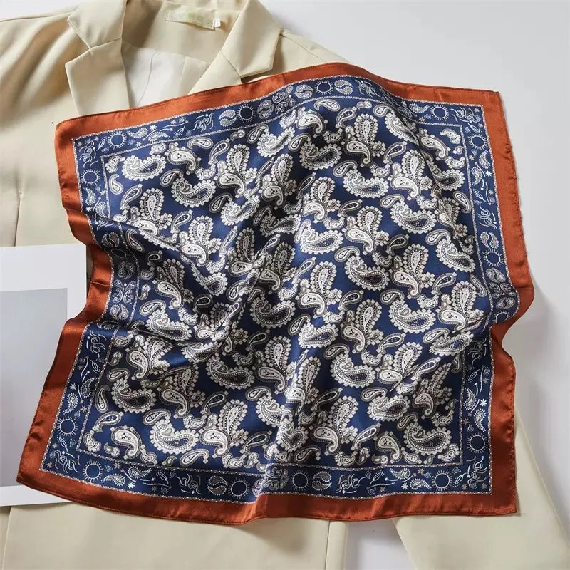 Nature Silk Neck Scarves Lady Foulard Lovely Strawberry Print 100% Real Silk Square Scarf for Women Bag Ribbon Hairband Kerchief - StudioSoie
