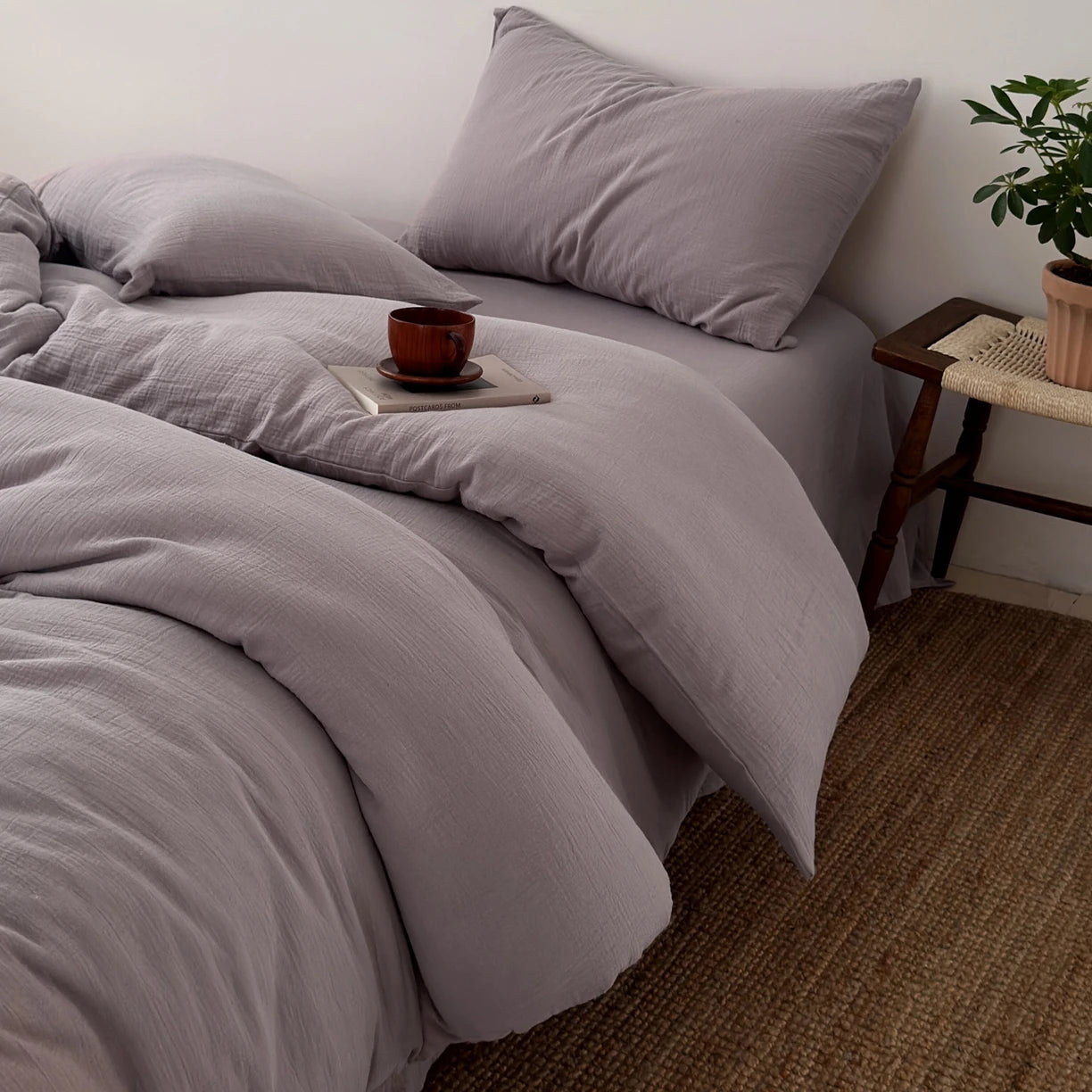 Påslakan i Skrynklig Bomull — Naturlig Mjukhet