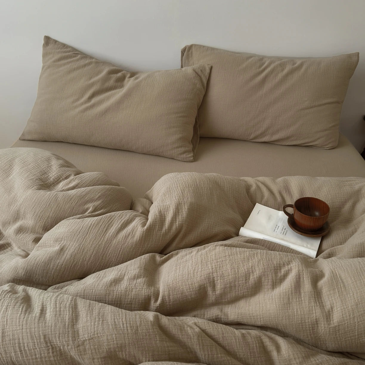 Påslakan i Skrynklig Bomull — Naturlig Mjukhet