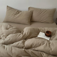 Påslakan i Skrynklig Bomull — Naturlig Mjukhet