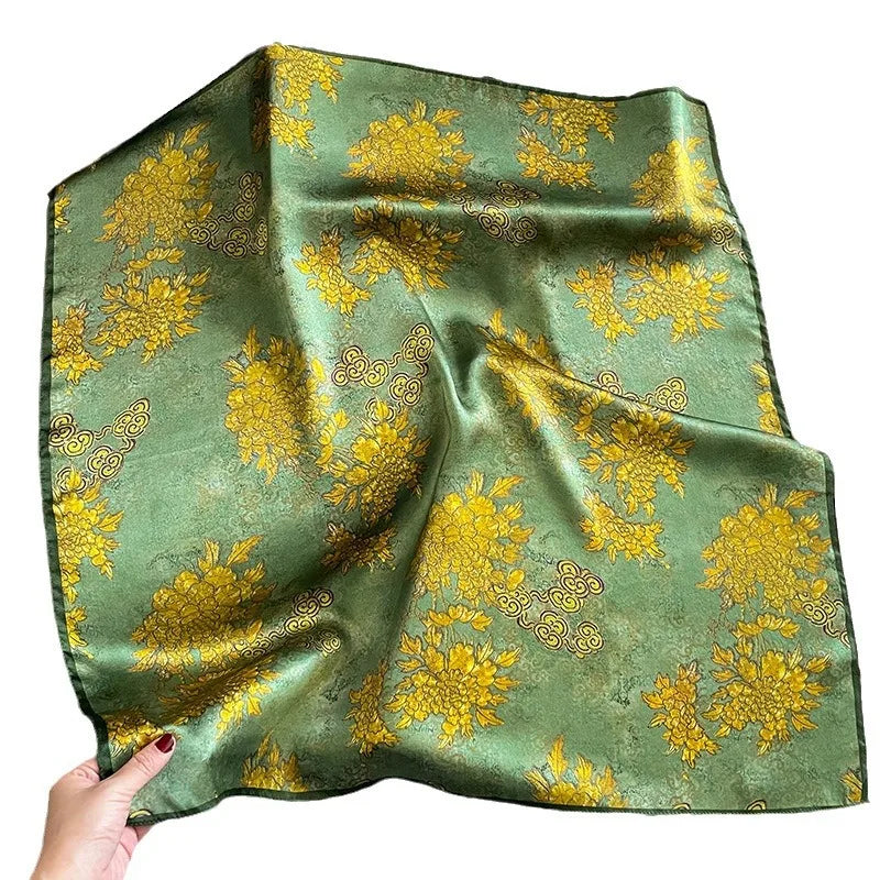 Foulard Carré en Soie Naturelle 65 cm - Accessoire Luxe 100% Soie de Mûrier