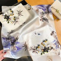 Nature Silk Neck Scarves Lady Foulard Lovely Strawberry Print 100% Real Silk Square Scarf for Women Bag Ribbon Hairband Kerchief - StudioSoie - 