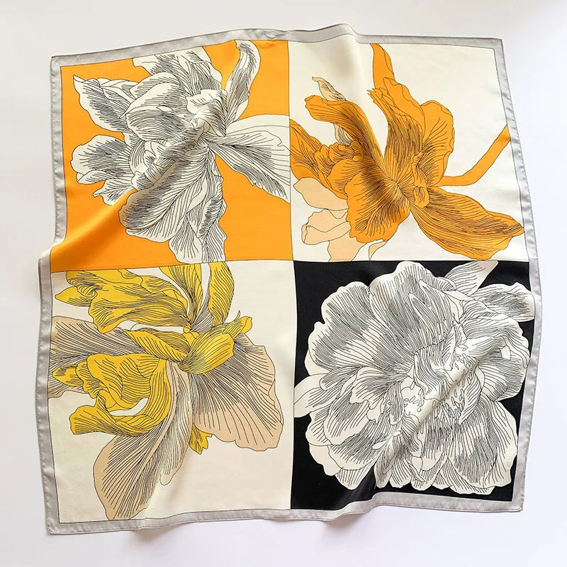 Foulard Carré en Soie Naturelle 65 cm - Accessoire Luxe 100% Soie de Mûrier - StudioSoie