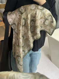 Foulard Carré en Soie Naturelle 65 cm - Accessoire Luxe 100% Soie de Mûrier