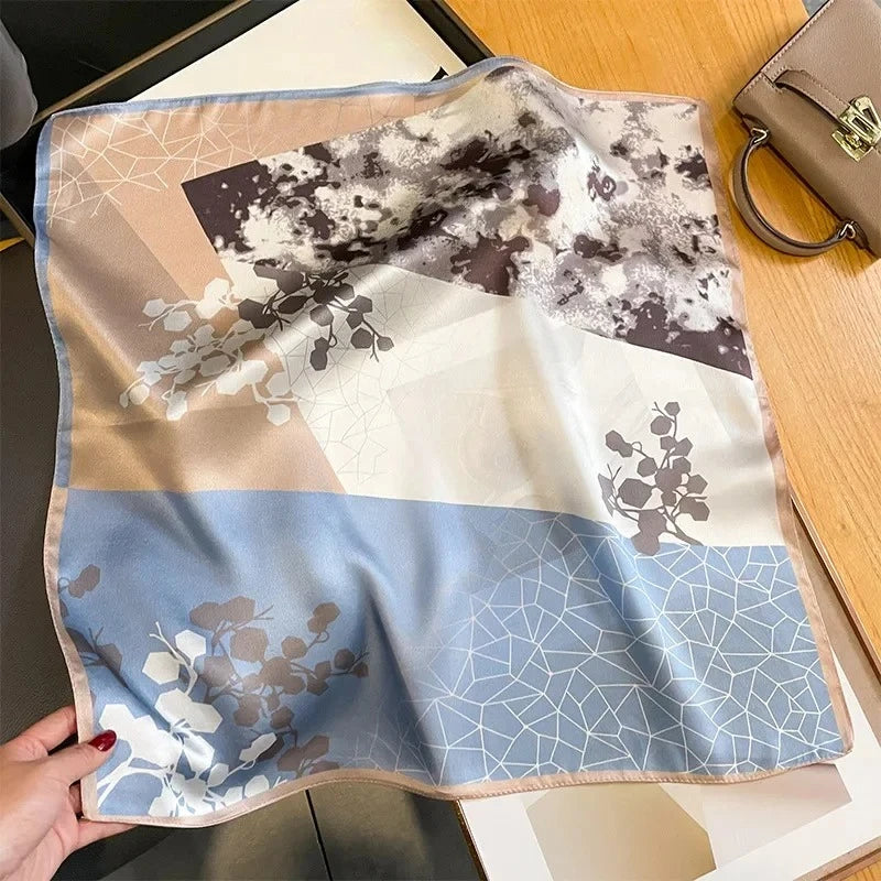 Nature Silk Neck Scarves Lady Foulard Lovely Strawberry Print 100% Real Silk Square Scarf for Women Bag Ribbon Hairband Kerchief - StudioSoie - 