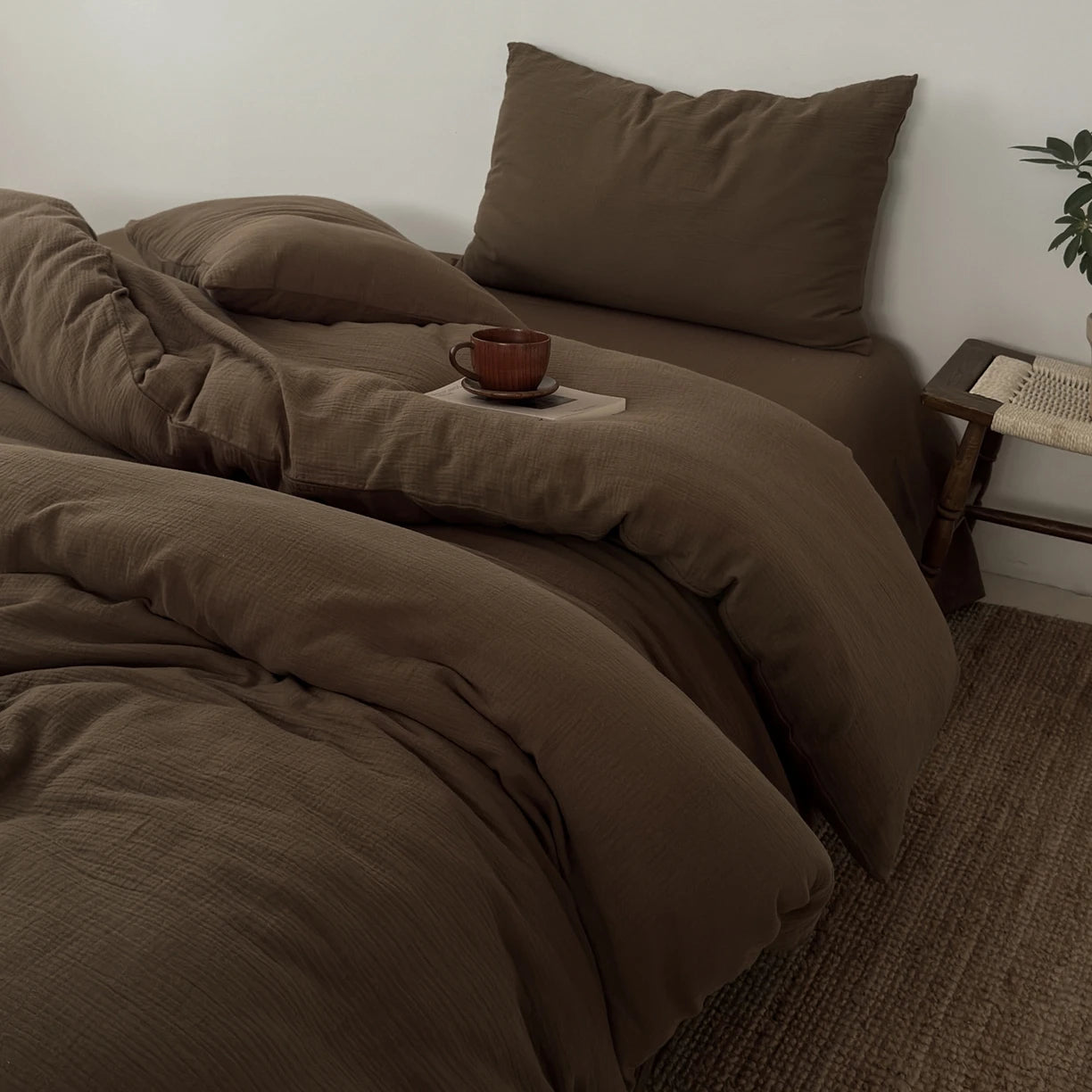 Påslakan i Skrynklig Bomull — Naturlig Mjukhet