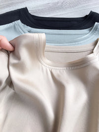 T-shirt en Soie-Coupe Large - StudioSoie