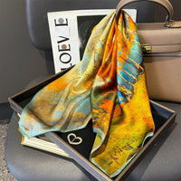 Foulard Carré en Soie Naturelle 65 cm - Accessoire Luxe 100% Soie de Mûrier