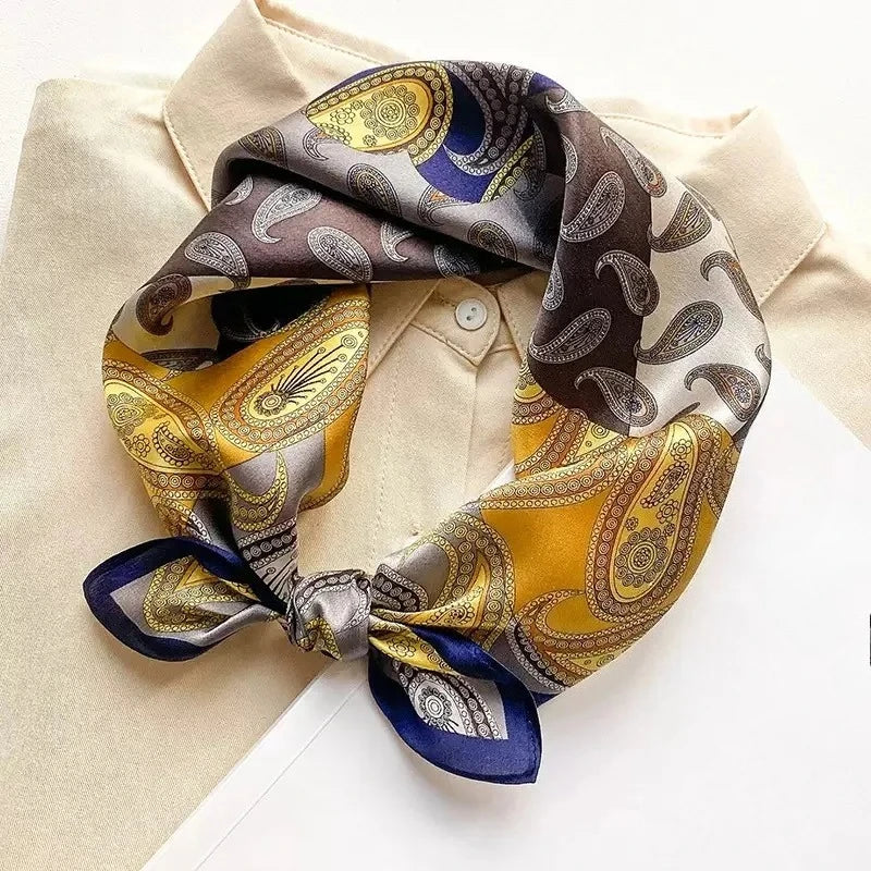 Nature Silk Neck Scarves Lady Foulard Lovely Strawberry Print 100% Real Silk Square Scarf for Women Bag Ribbon Hairband Kerchief - StudioSoie - 