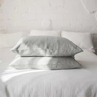 Taie d'Oreiller en Lin gris