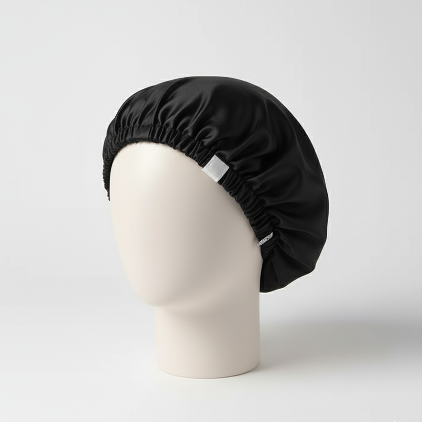 Bonnet de Nuit en Soie de Mûrier 100% Natureller - Cheveu doux - StudioSoie