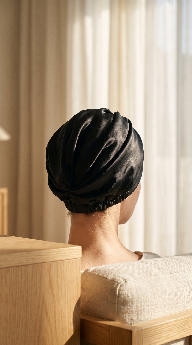 Bonnet turban en soie – visuel 3 – StudioSoie