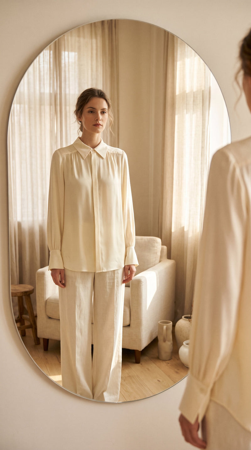 Chemise ample en soie de mûrier 19 momme – visuel 1 – StudioSoie