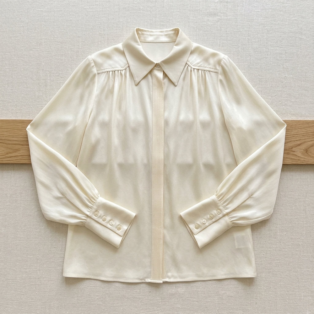 Chemise ample en soie de mûrier 19 momme – coloris Ivoire – StudioSoie