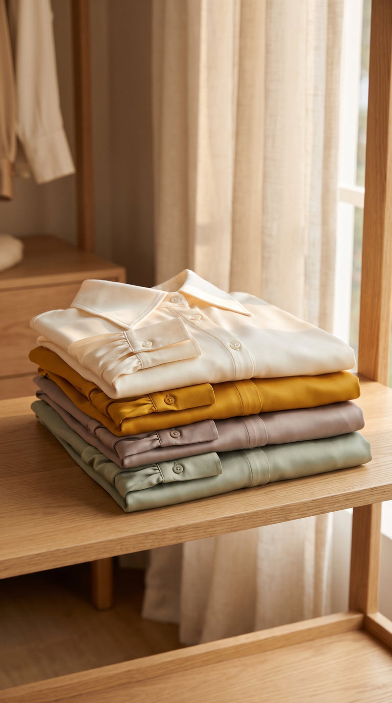 Chemise classique en soie de mûrier 19 momme – visuel 4 – StudioSoie