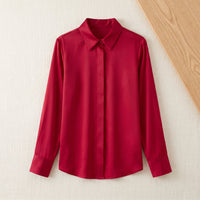 Chemise en soie de mûrier 6A – Rouge