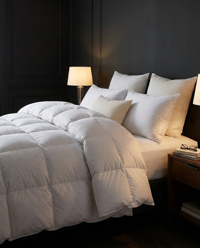 100% White Goose Down Comforter — Premium All Seasons Comfort
