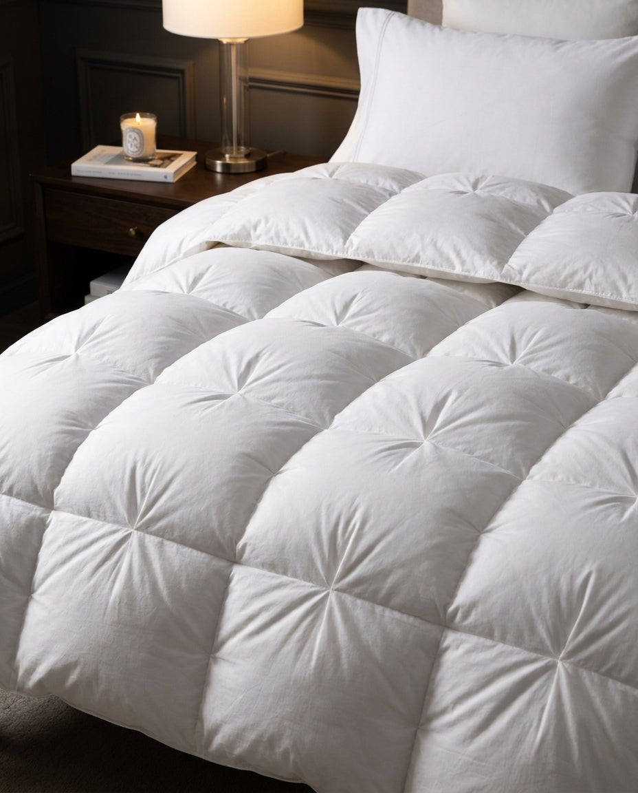 100% White Goose Down Comforter — Premium All Seasons Comfort