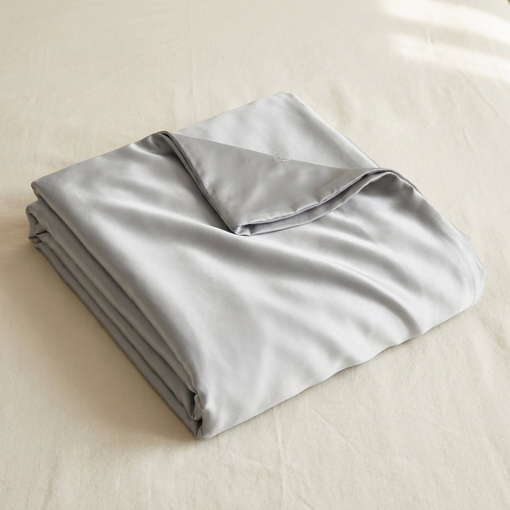 Couverture en soie de mûrier — Gris Argent